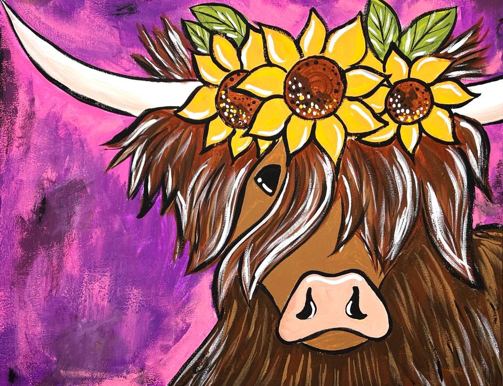 Highland Cow Painting Party at the Marshall Co Fairgrounds