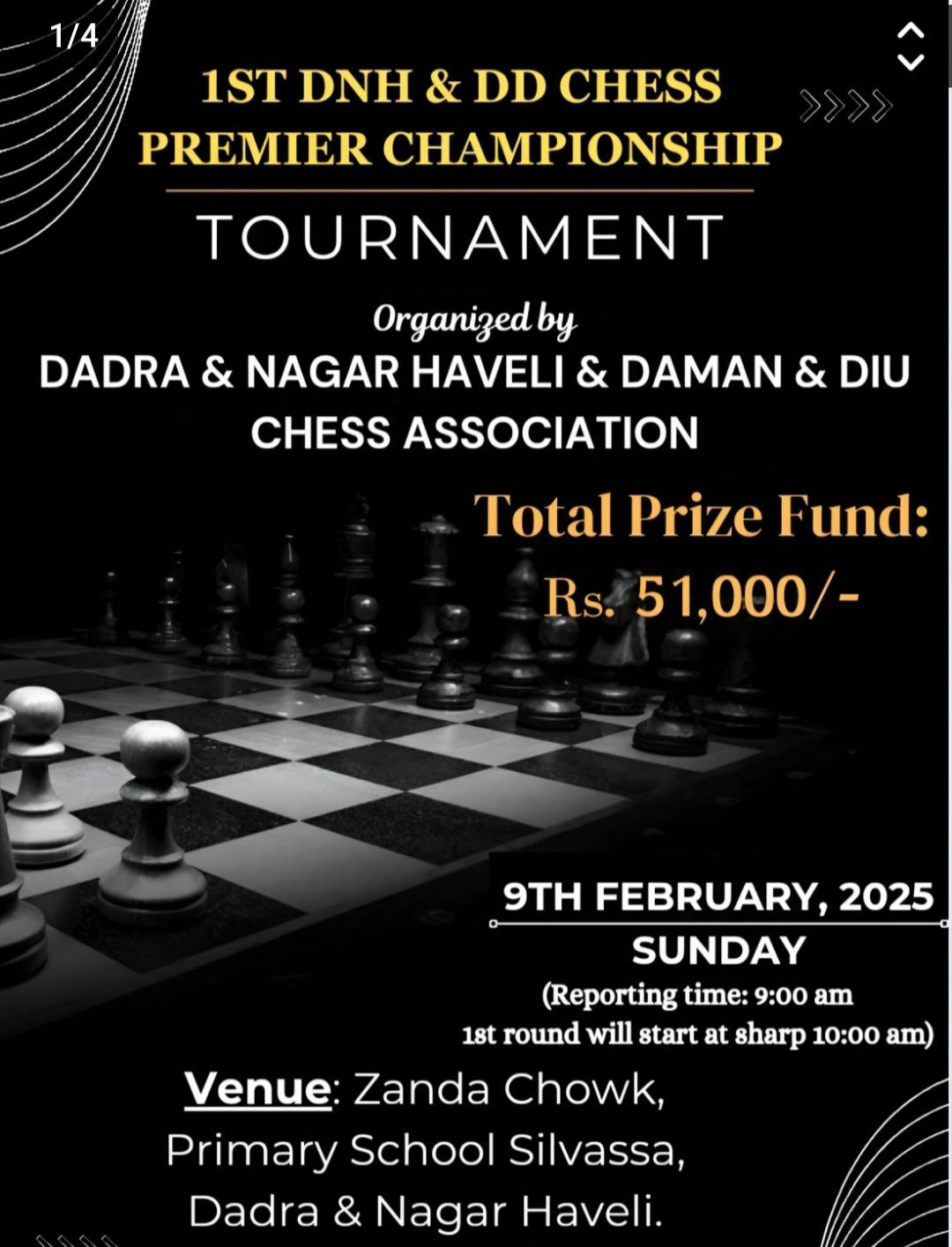 Dadra Nagar Haveli and Daman Diu Chess Association Tournament