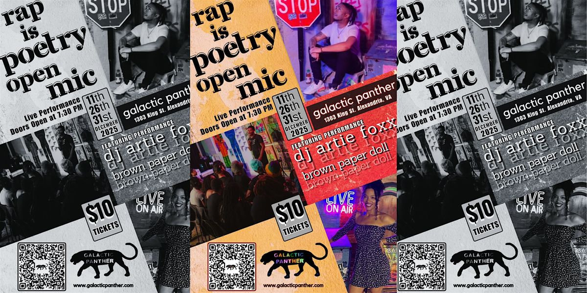 Rap is Poetry Open Mic Night @ Galactic Panther Art Gallery