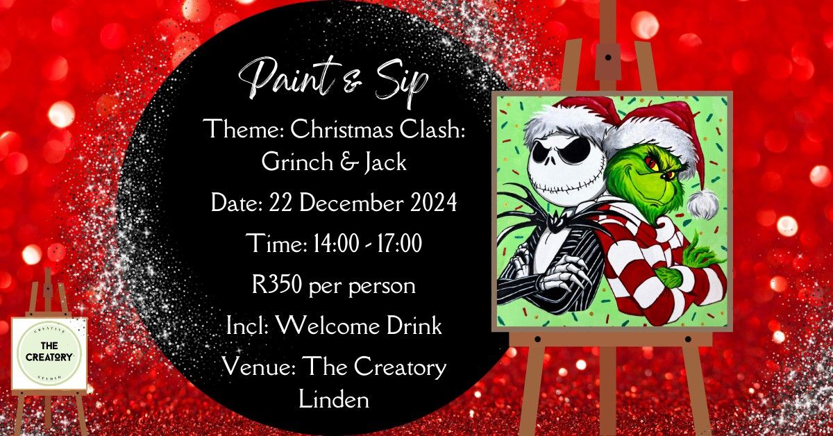 Paint & Sip: Christmas Clash - Grinch & Jack