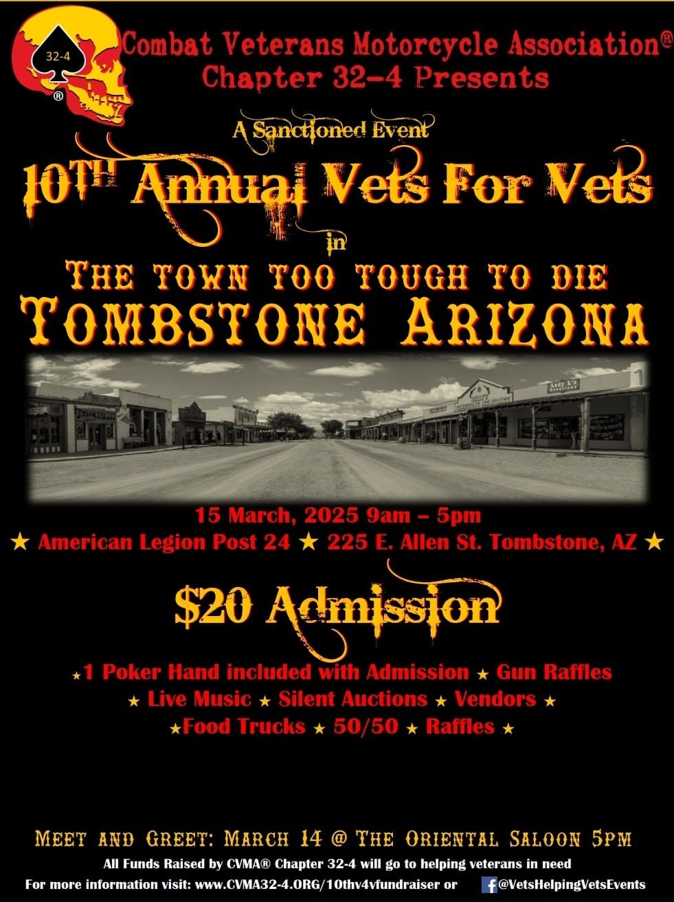 10th Annual CVMA 32-4 Veterans Helping Veterans Fundraiser 