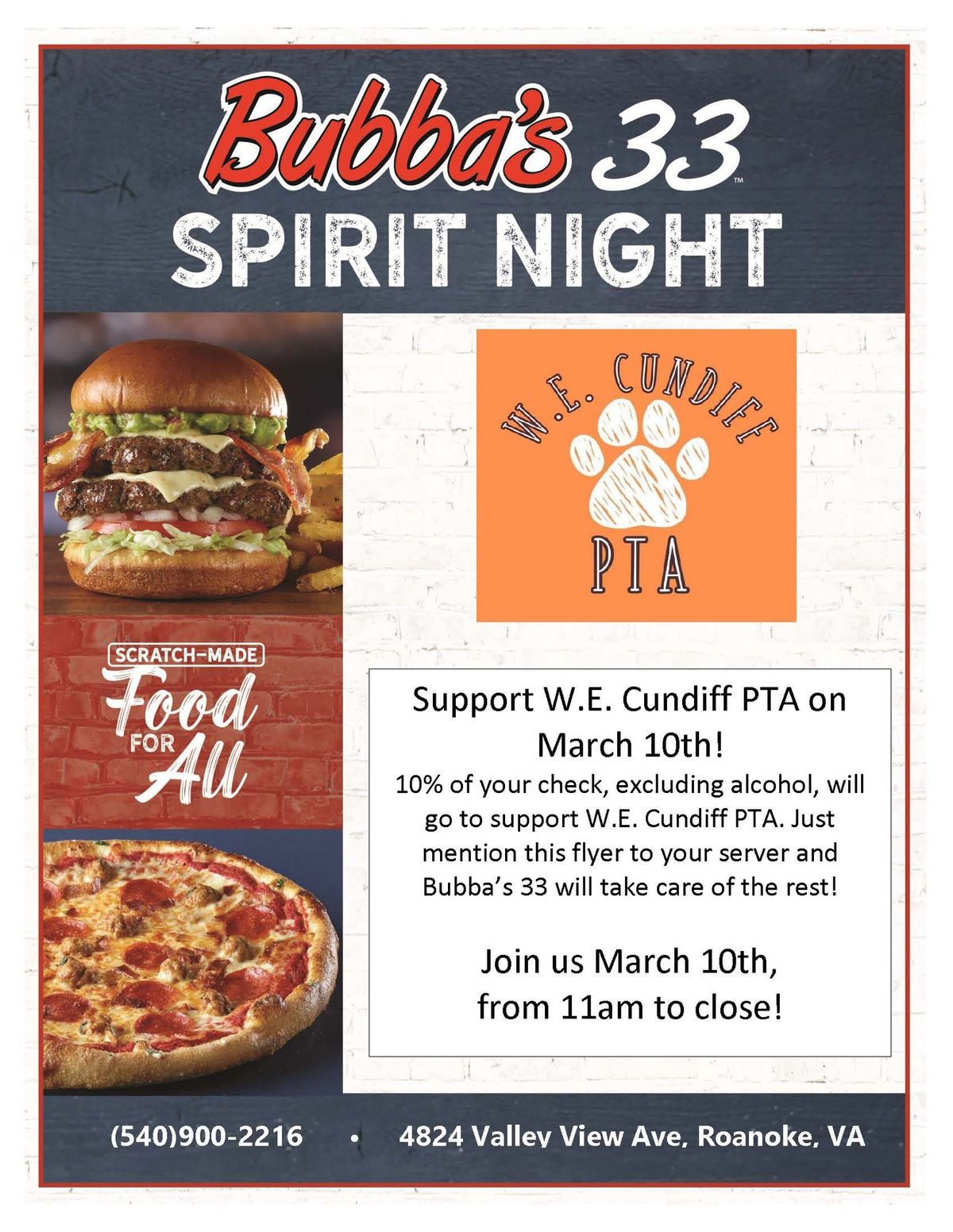 Bubba's 33 Spirit Night