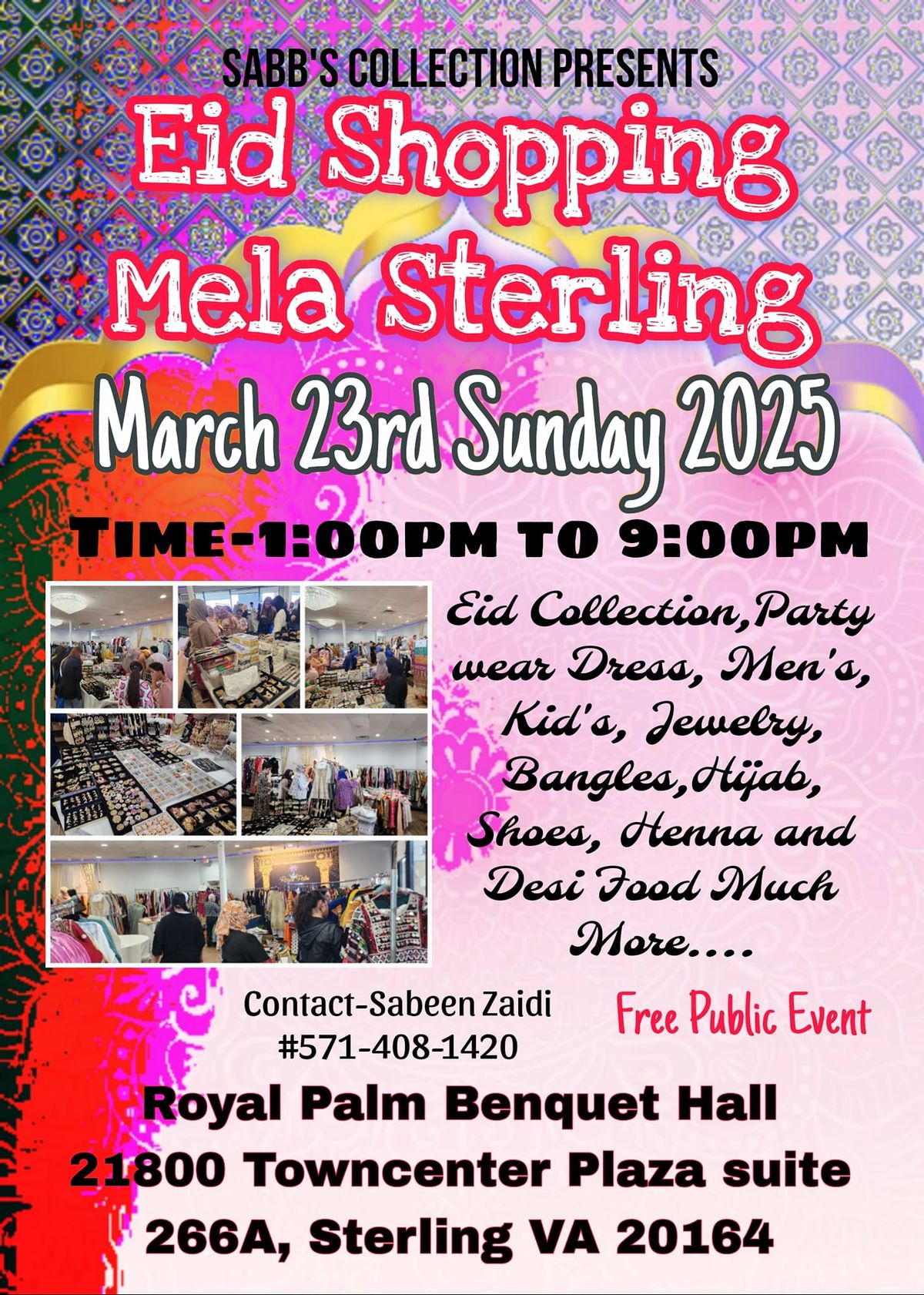 Eid Shopping Mela Sterling 