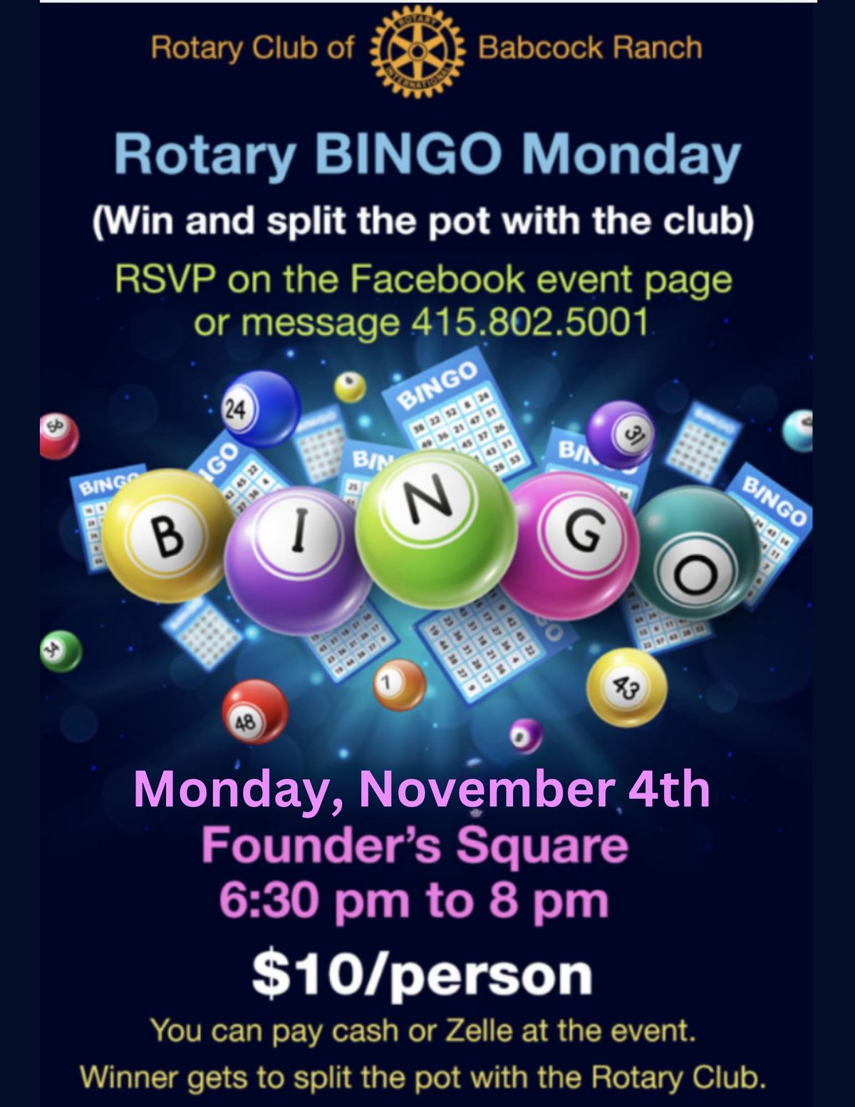 Rotary BINGO Monday