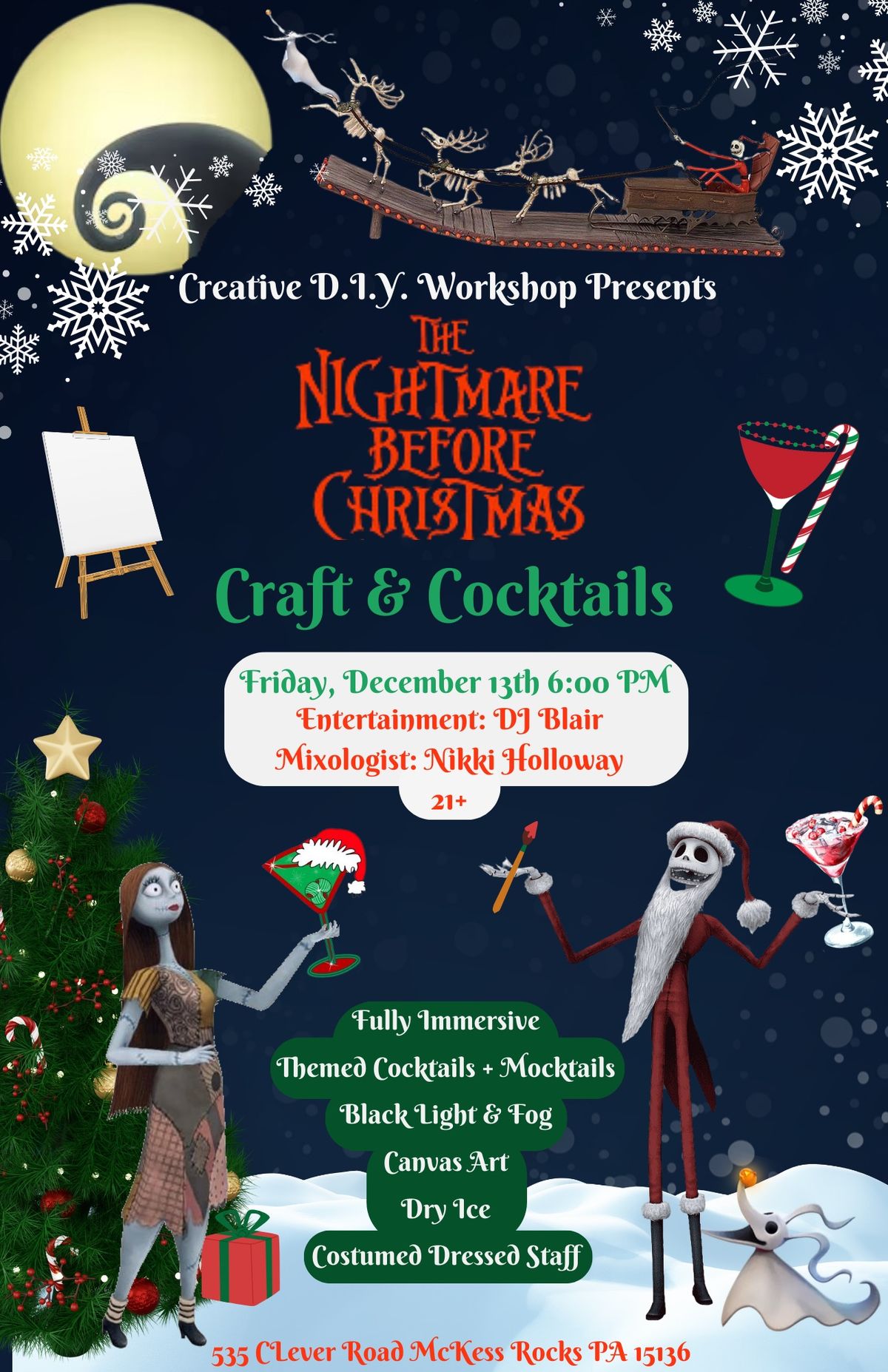 The Nightmare Before Christmas Craft & Cocktails 