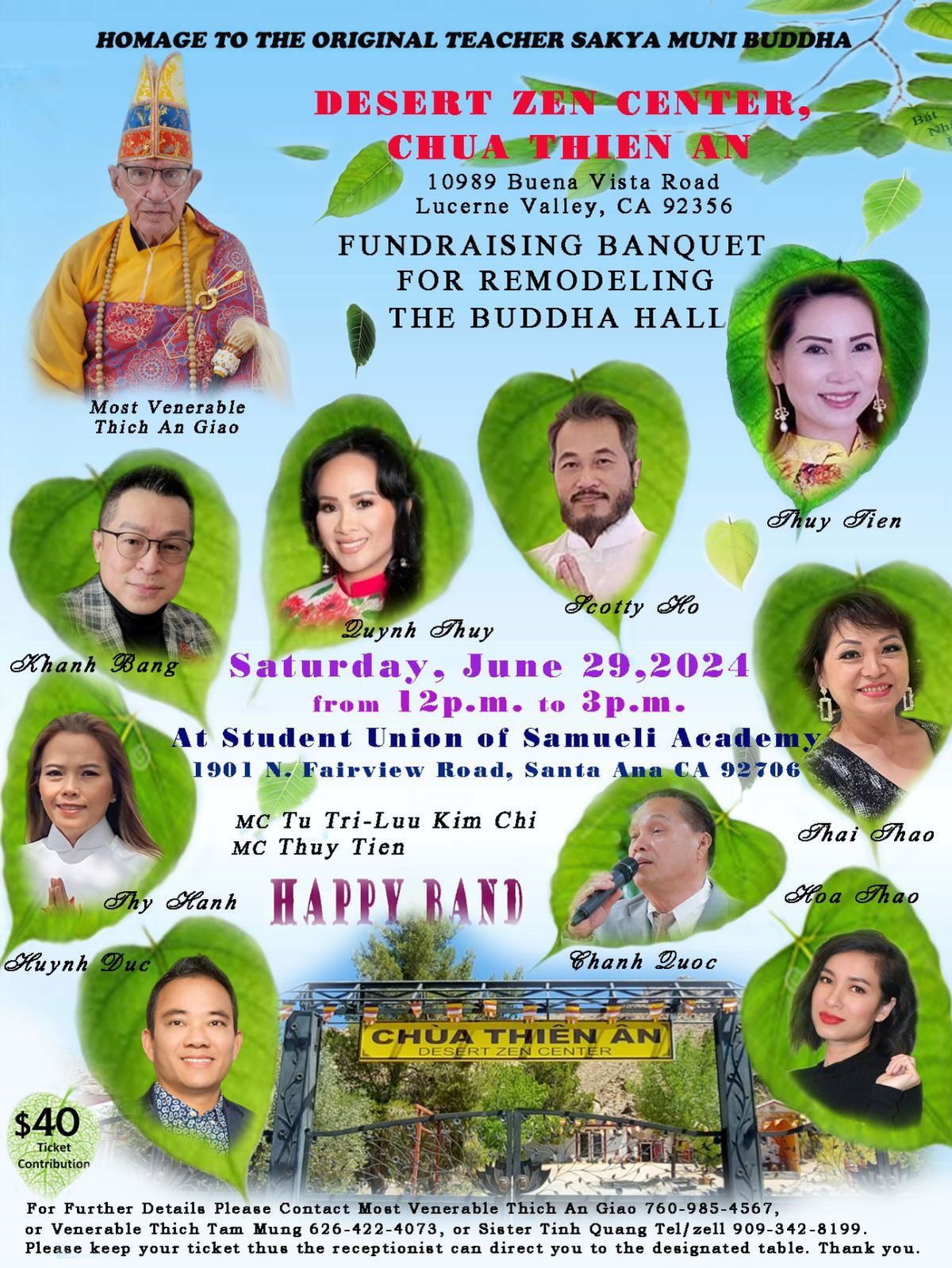 Fundraising Banquet for Chua Thien An - Desert Zen Center 