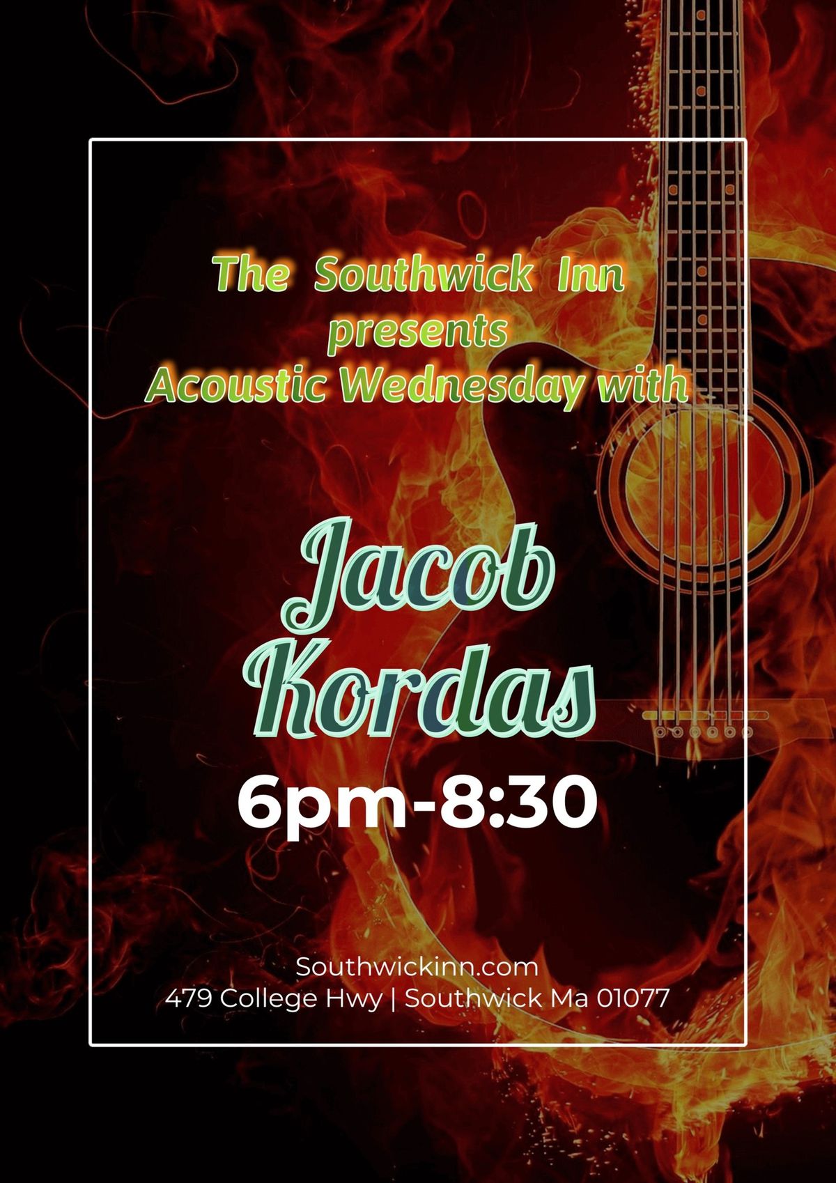 Acoustic Wednesday with Jacob Kordas 