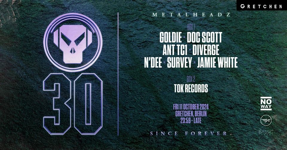 Recycle presents: 30 YEARS OF METALHEADZ - Gretchen, Berlin