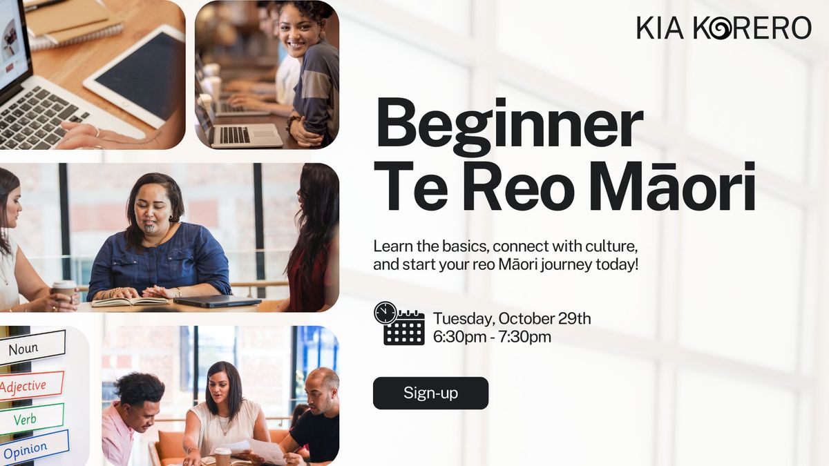 Kia K\u014drero: 6-Week Beginner Te Reo M\u0101ori Course