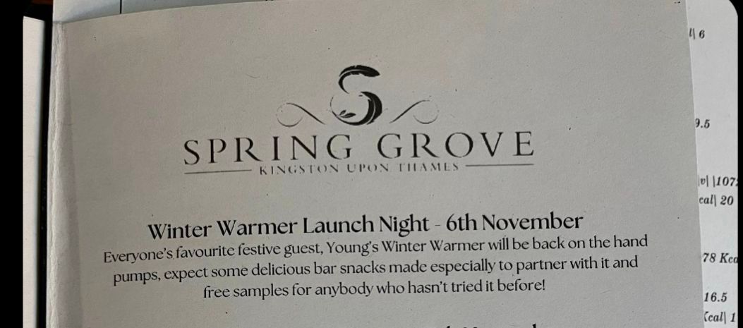 Winter Warmer Launch Night