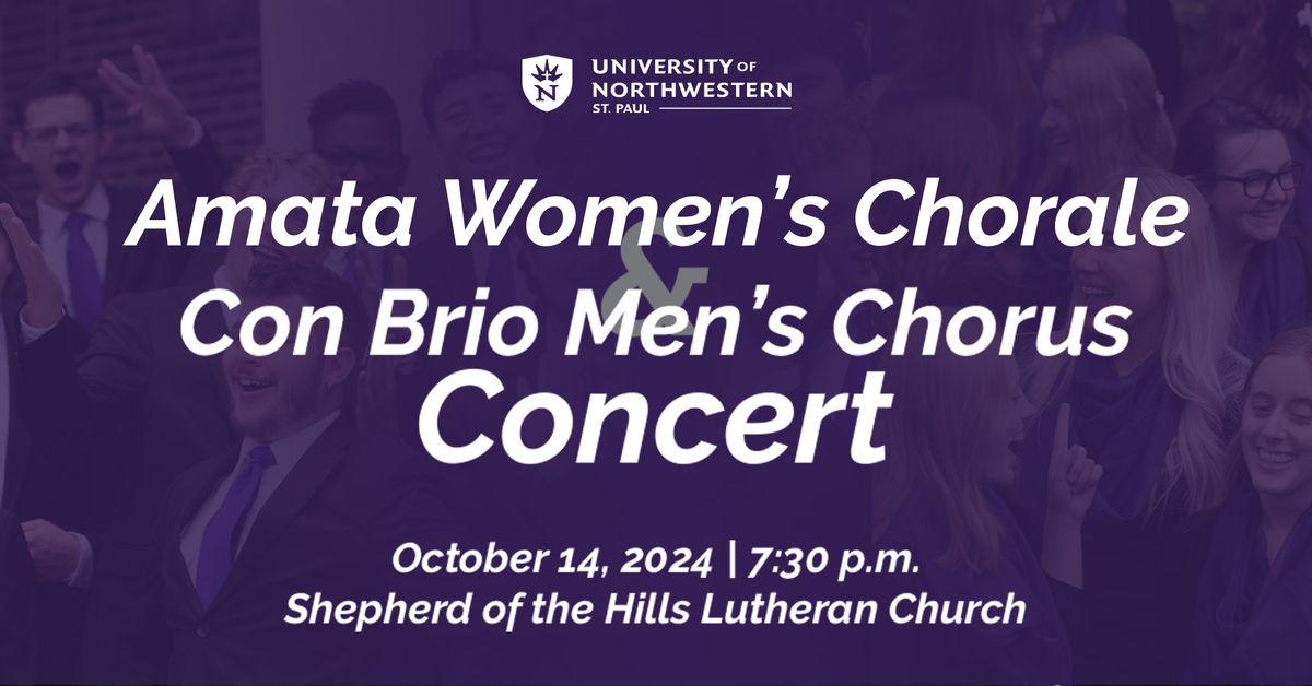 Concert: Amata Women\u2019s Chorale & Con Brio Men\u2019s Chorus