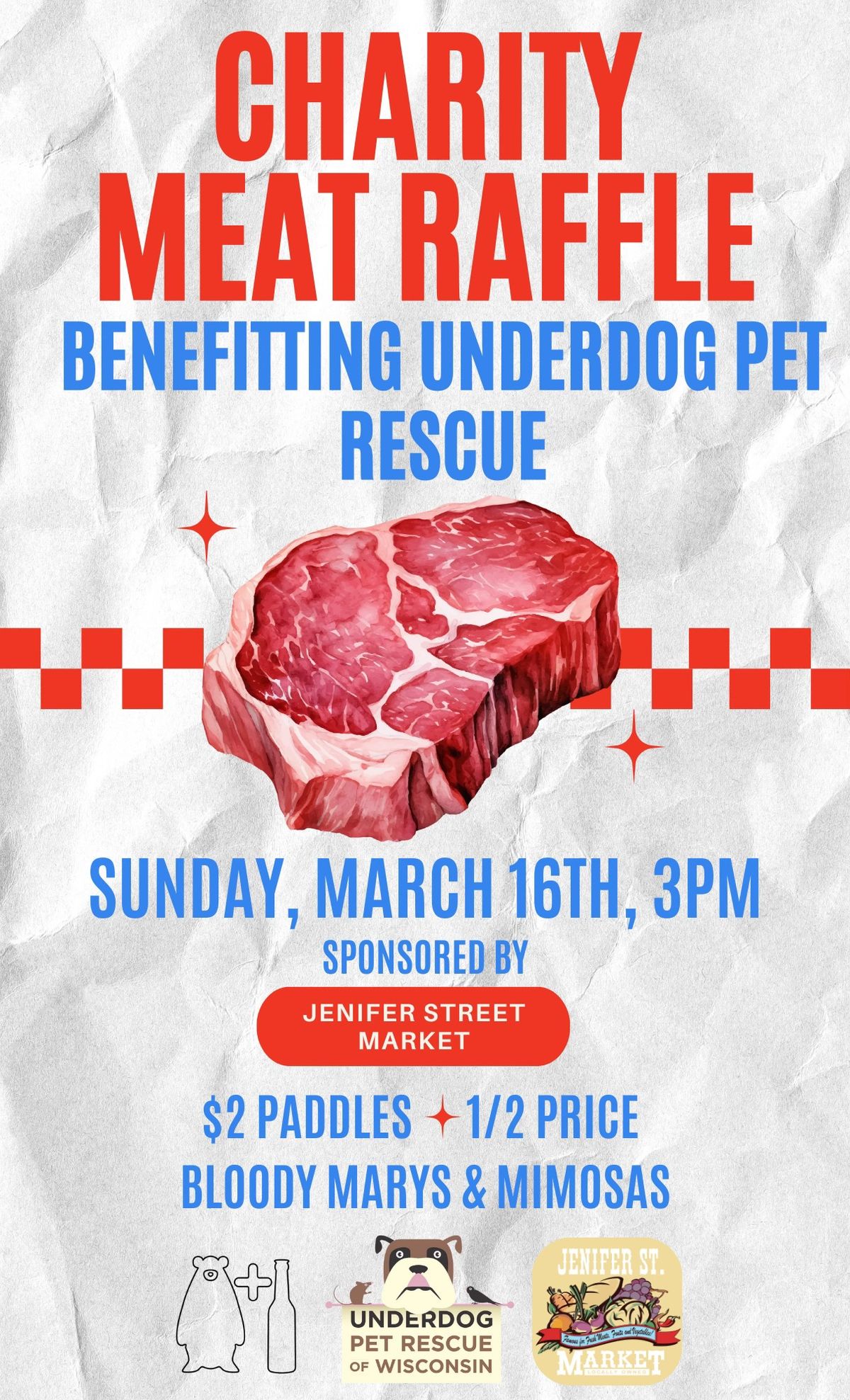 CHARITY MEAT RAFFLE benefitting Underdog Pet Rescue