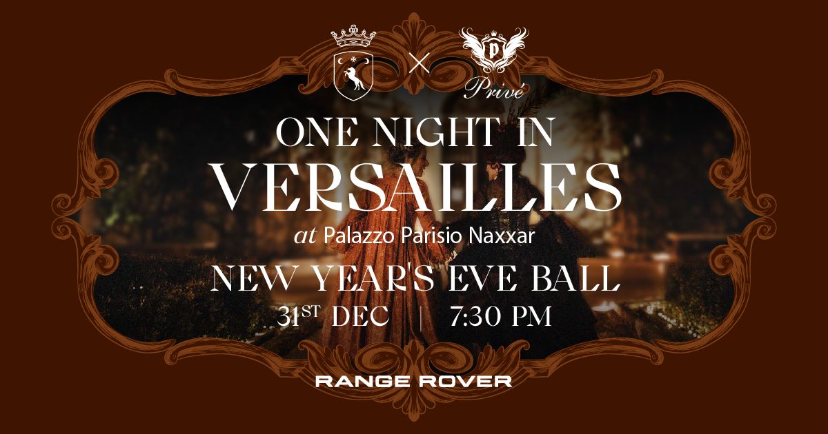 One Night in Versailles | New Year's Eve Ball at Palazzo Parisio Naxxar