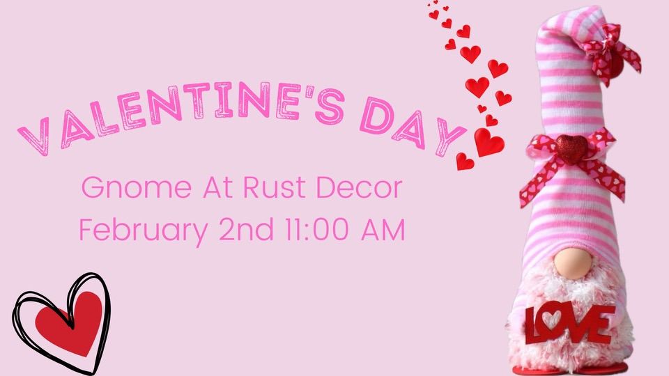 Valentines Gnome At Rust Decor