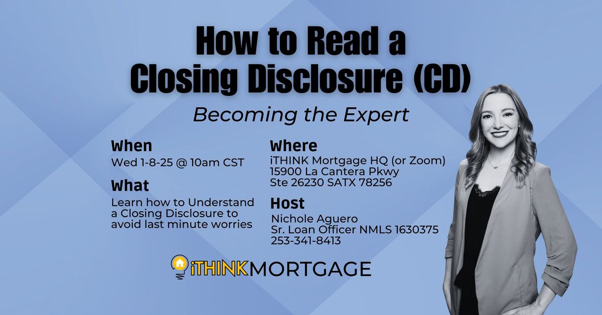 How to Read a Closing Disclosure (CD)