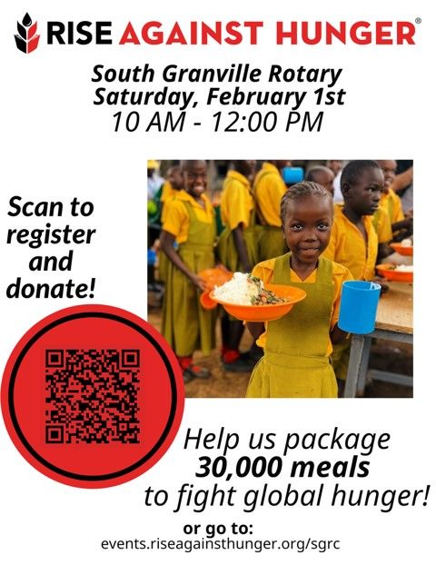 Rise Against Hunger Meal Packing Event with South Granville Rotary