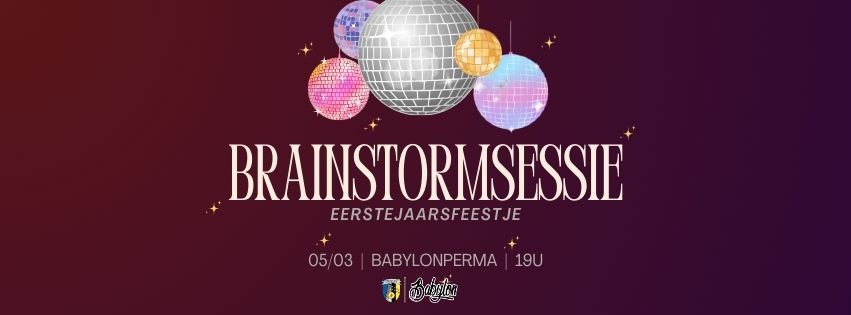 Brainstormsessie eerstejaarsfeestje