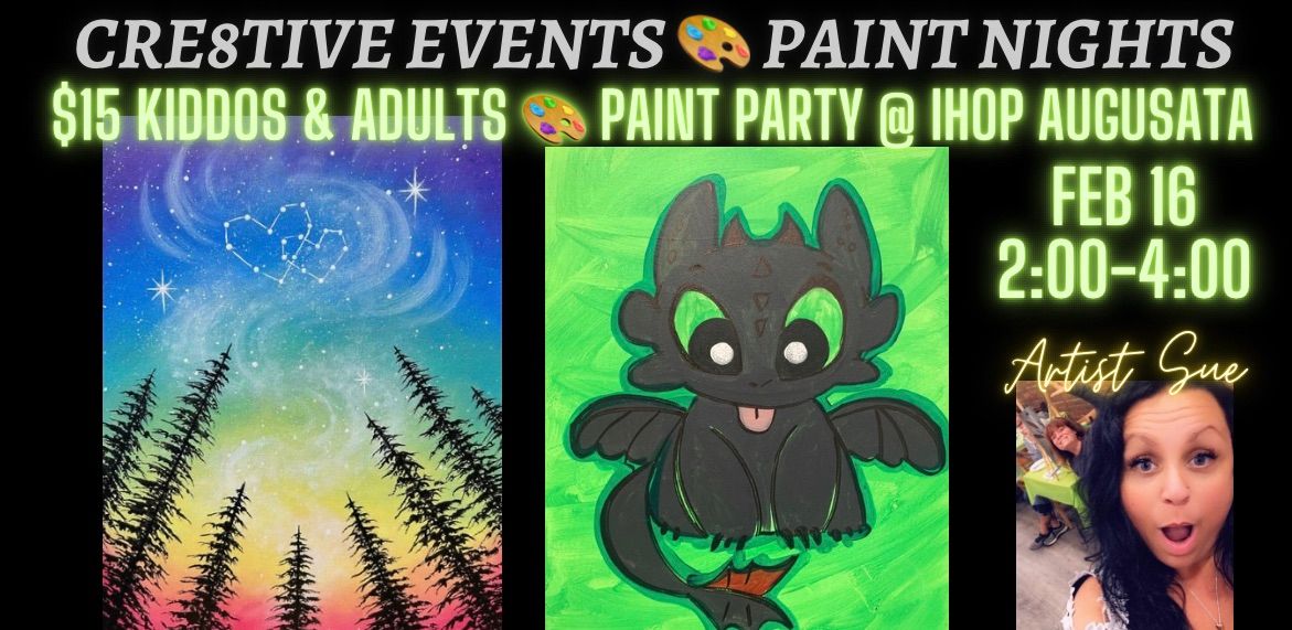 $15 Paint Night - Kiddos & Adults - IHOP AUGUSTA