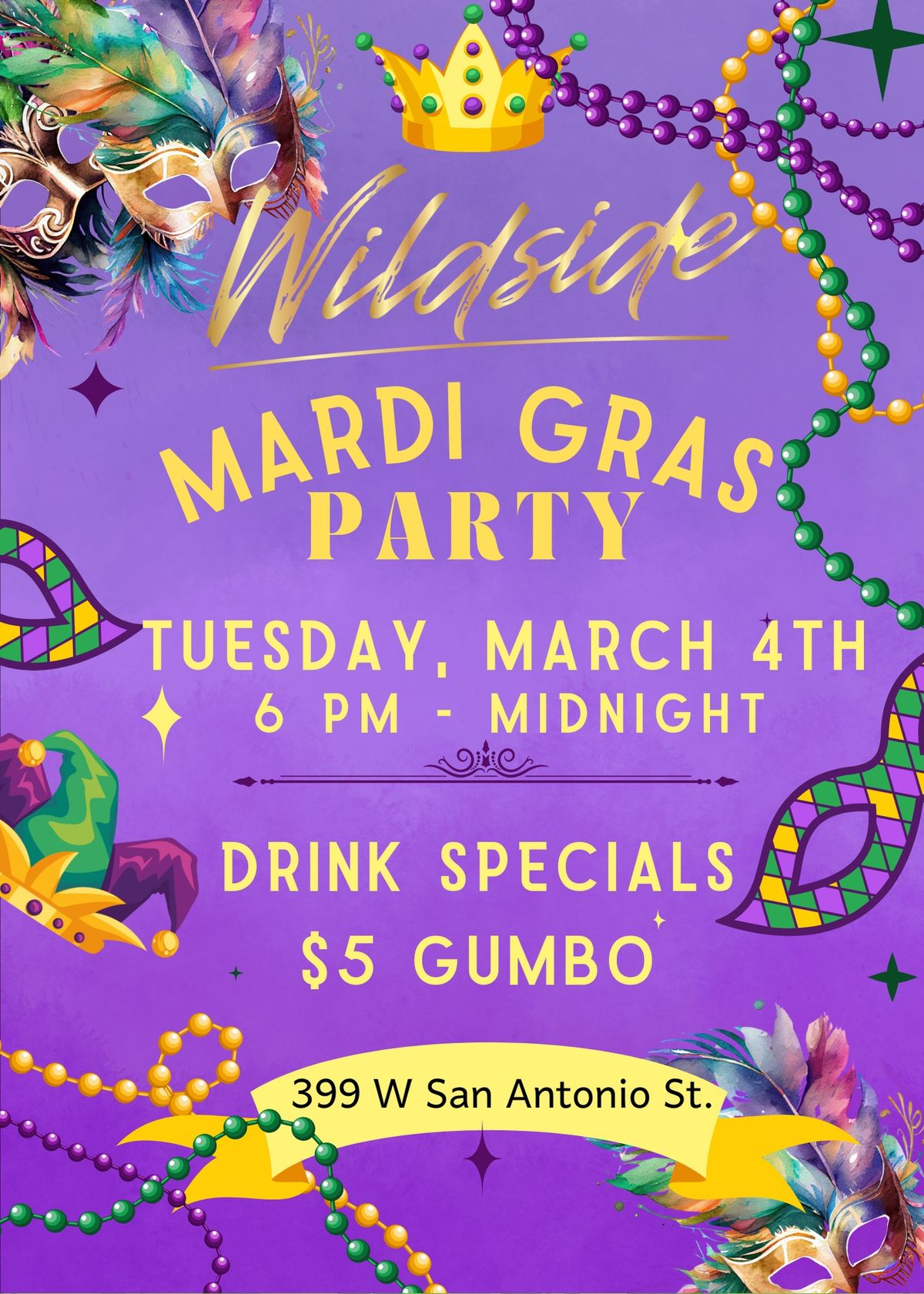 Fat Tuesday at Wildside 