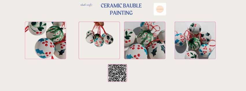 Ceramic Bauble Painting with HollieHMakes