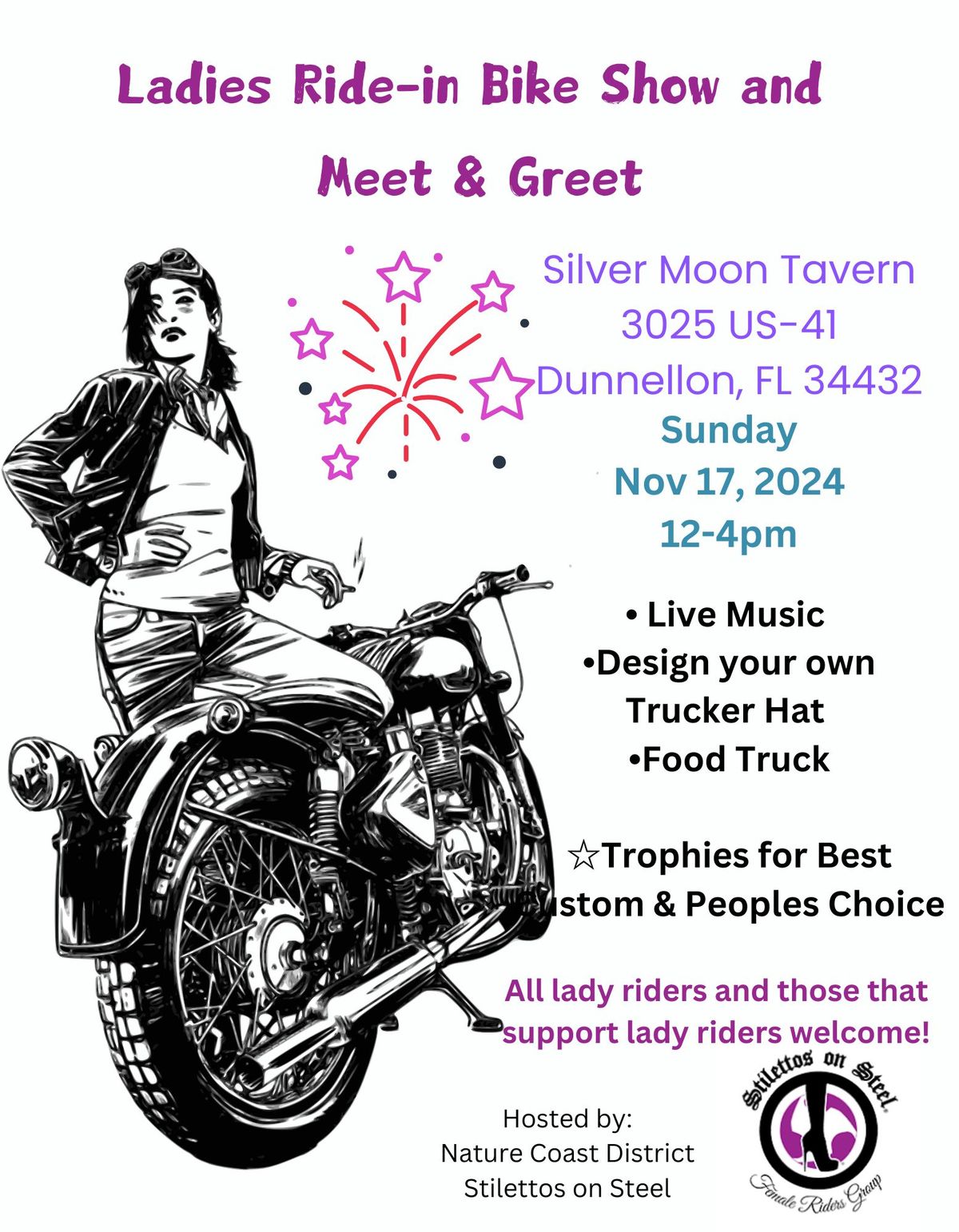 LADIES Ride-In Bike Show Meet & Greet 