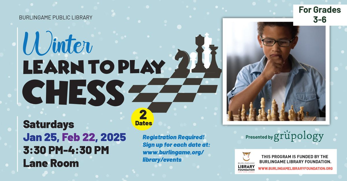  Winter Learn to Play Chess For Grades 3rd-6th