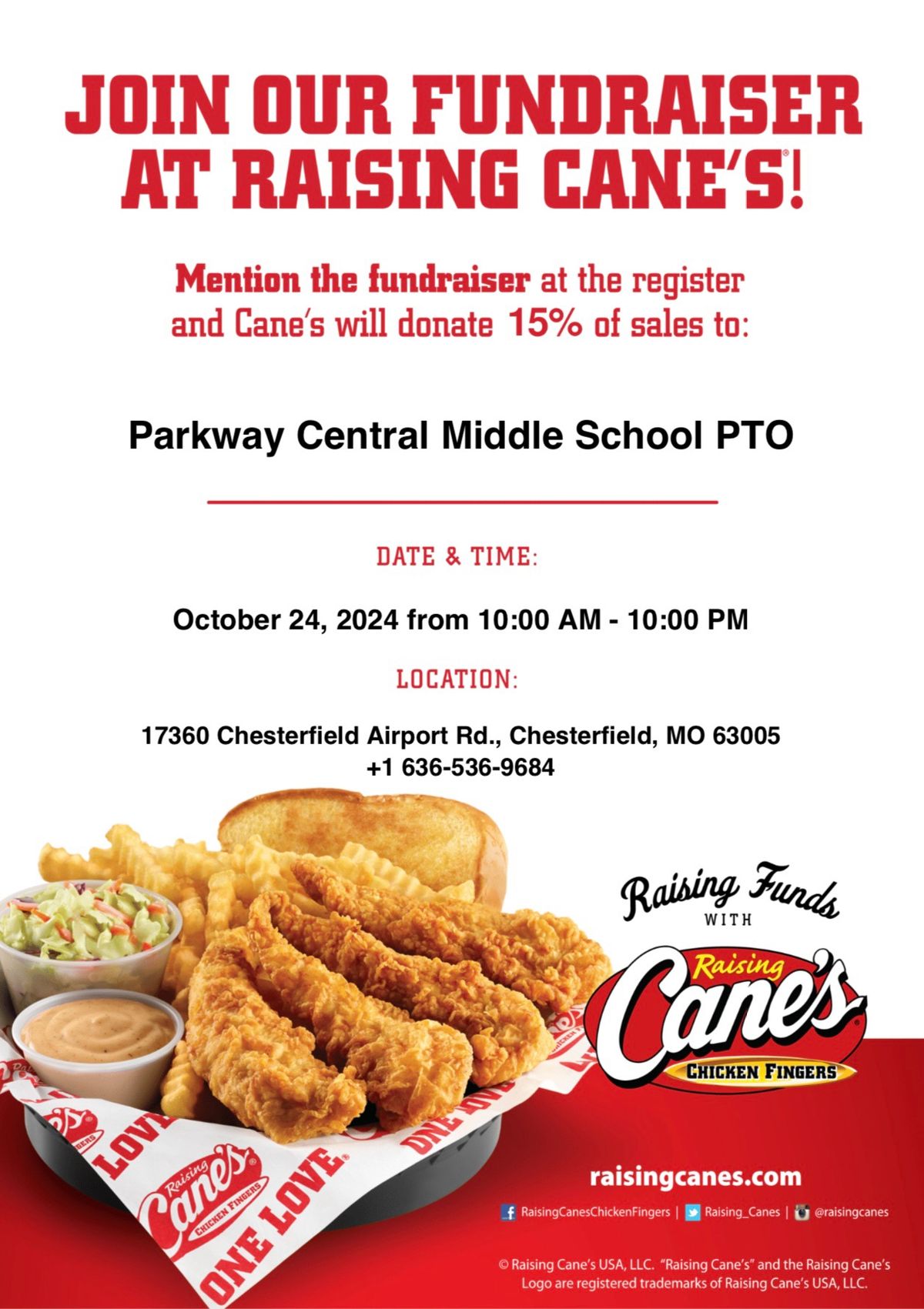 Raising Cane\u2019s Fundraiser 