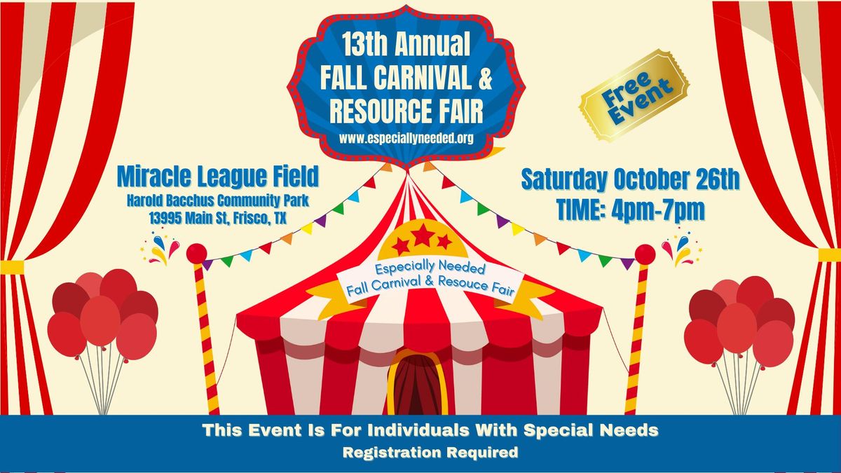 Especially Needed Fall Carnival - FAMILY REGISTRATION