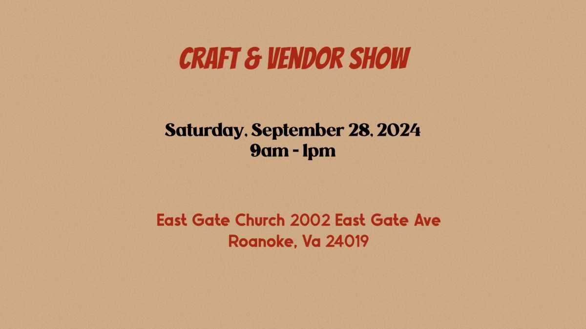 Craft & Vender Show 