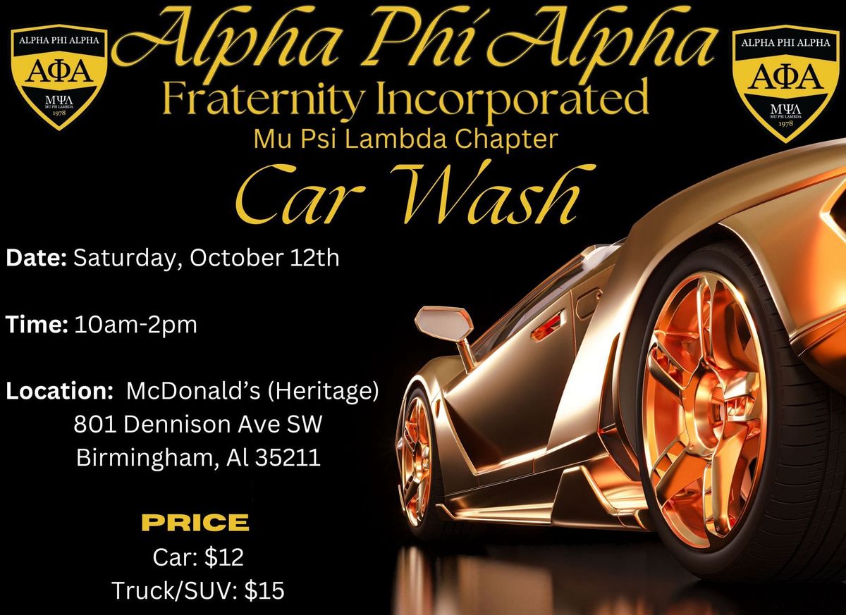 Alpha Phi Alpha Fraternity, Inc.\/ Mu Psi Lambda Chapter: Car Wash