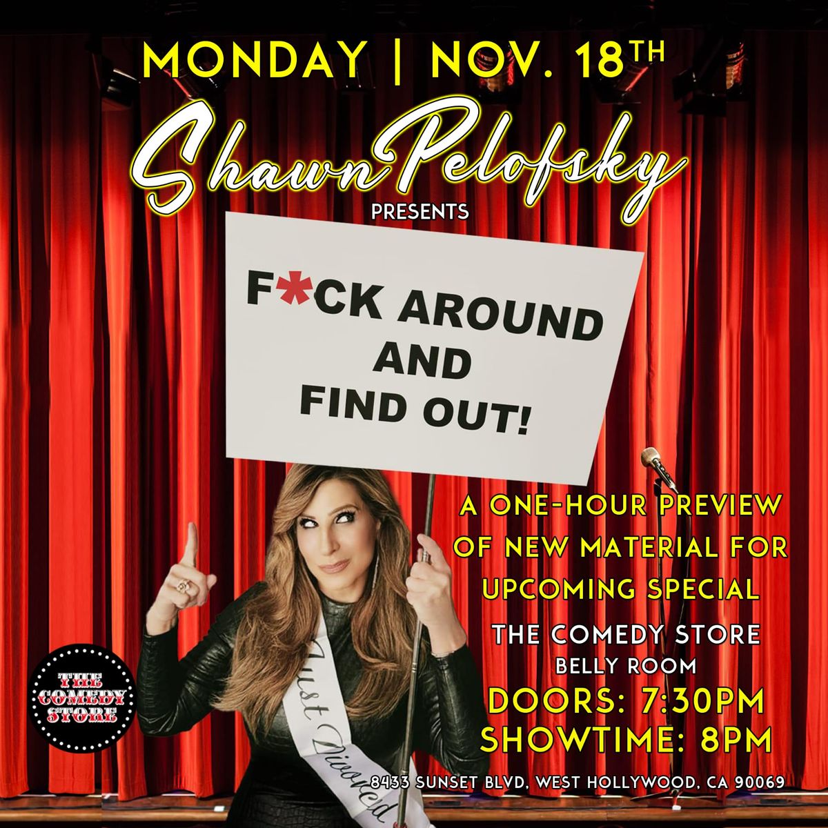 Shawn Pelofsky 1 HR\/ Comedy Store                                         \/ Belly Room