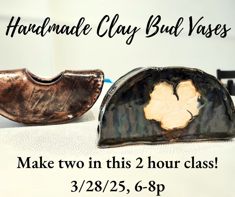 Clay Handmade Bud Vases