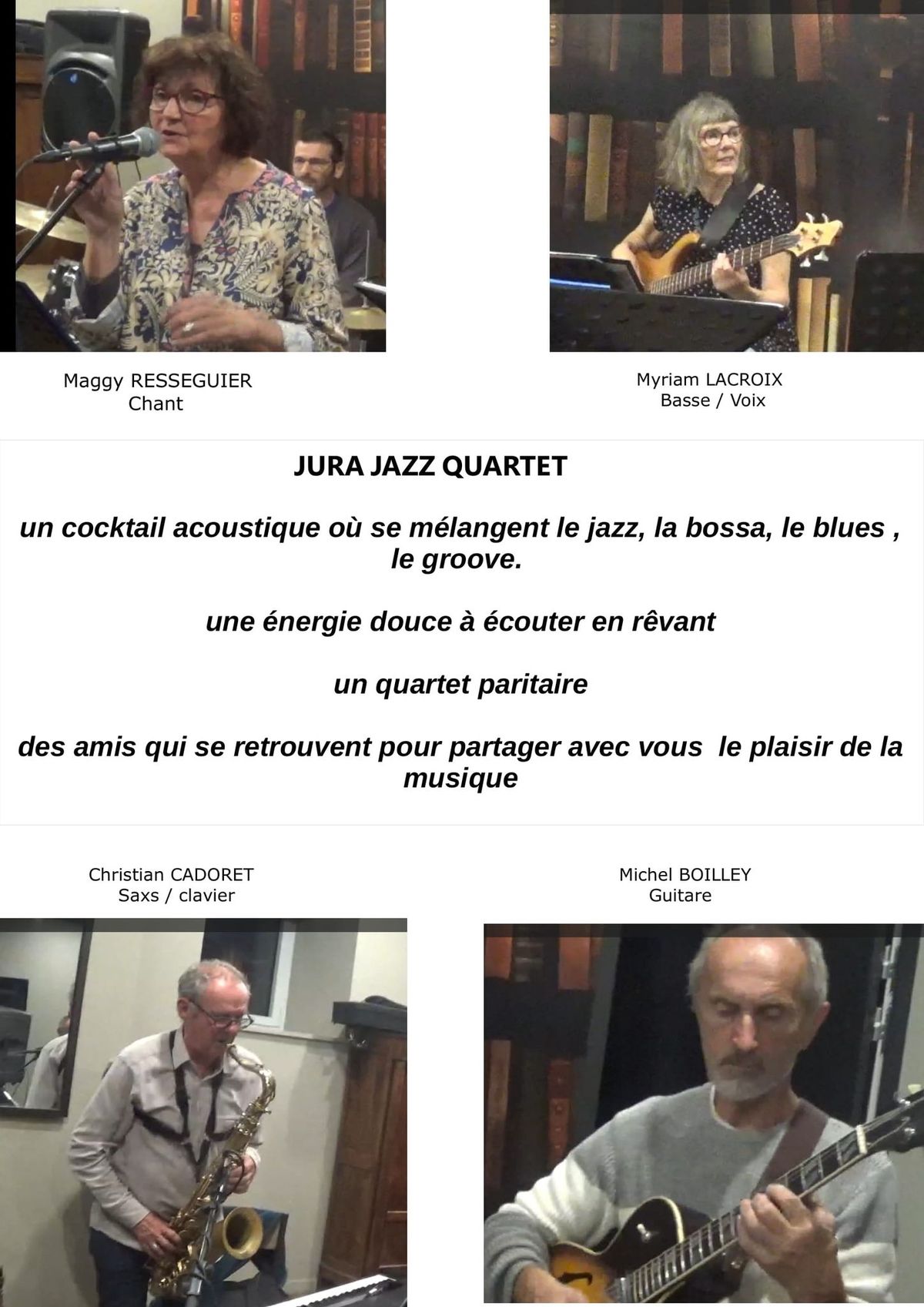 CONCERT JURA JAZZ QUARTET - 21H