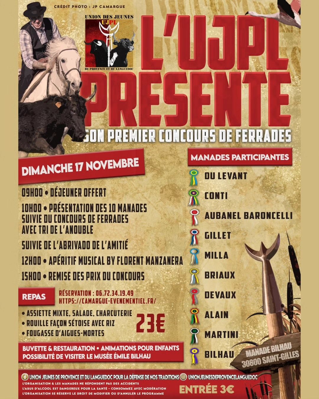 Premier concours de ferrade de L'UJPL 