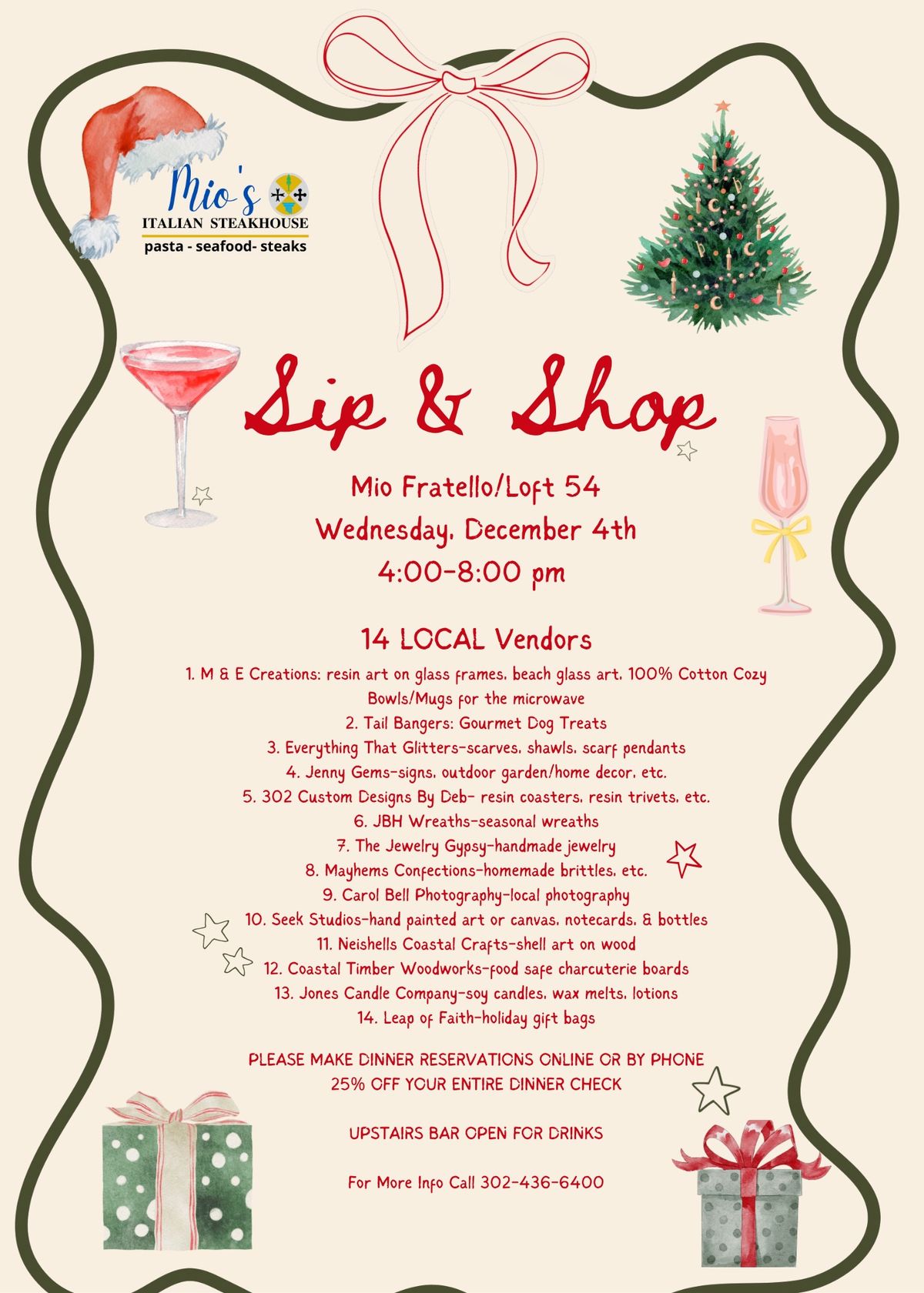 Sip and Shop at the loft 