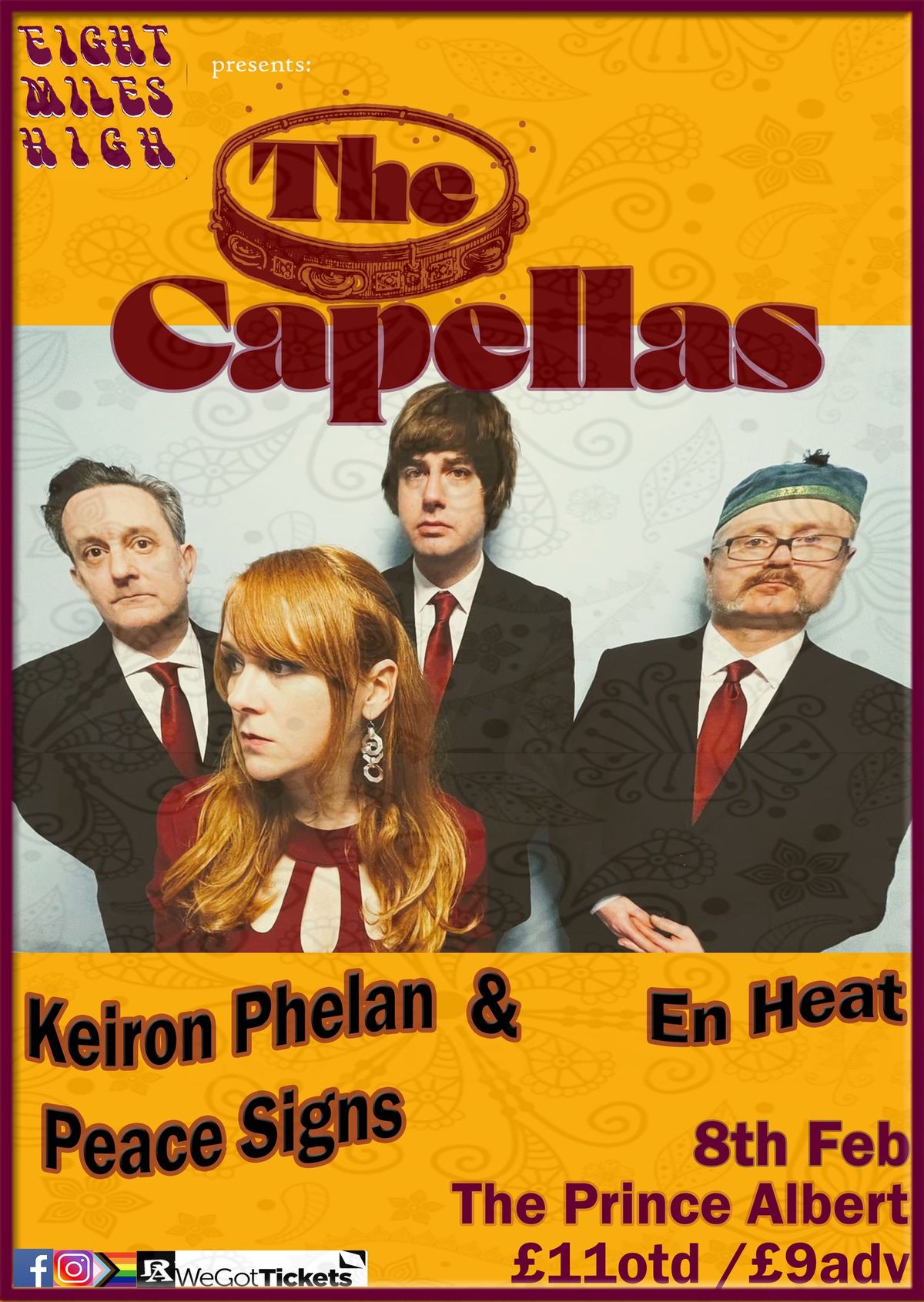 8MH - The Capellas \/ Keiron Phelan & Peace Signs \/ En Heat (The Prince Albert) 