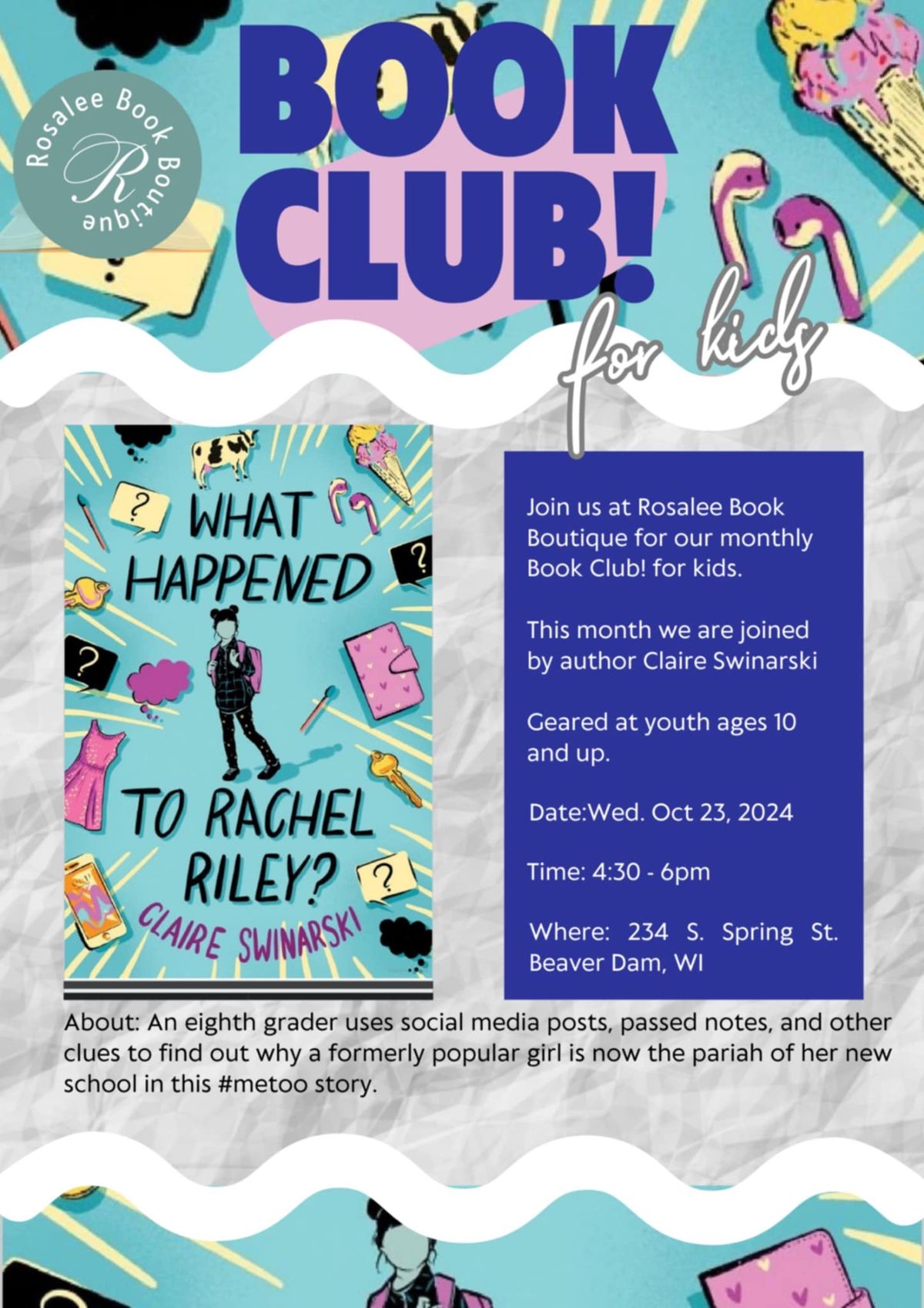 Kids Book Club\/Author Event