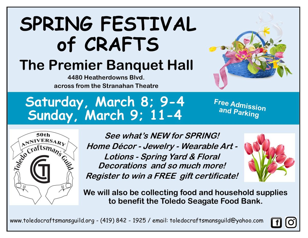 Spring Festival of Crafts 2025 presented by The Toledo Craftsman's Guild