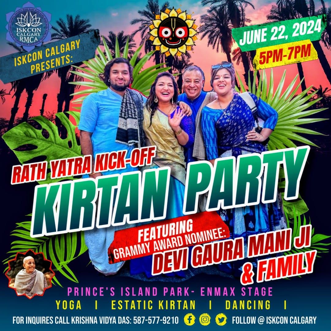 Rath Yatra Kick-off Kirtan Party featuring Devi Gaura Mani Ji & Family! 