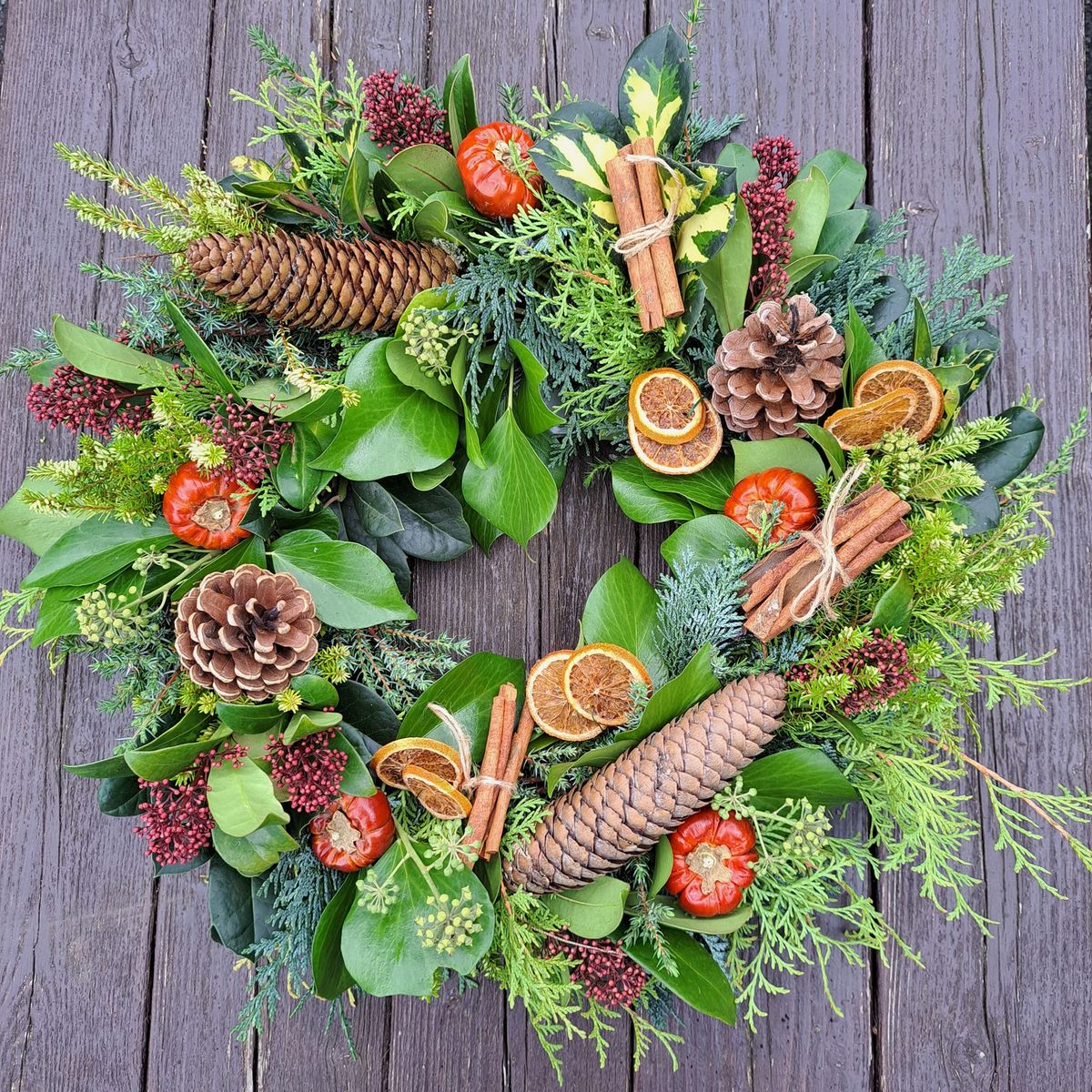 Christmas Wreath making with Edwina