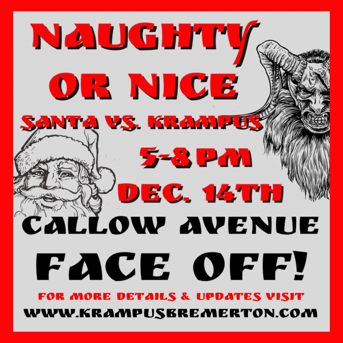 Naughty or Nice Krampus Vs. Santa Callow Face Off