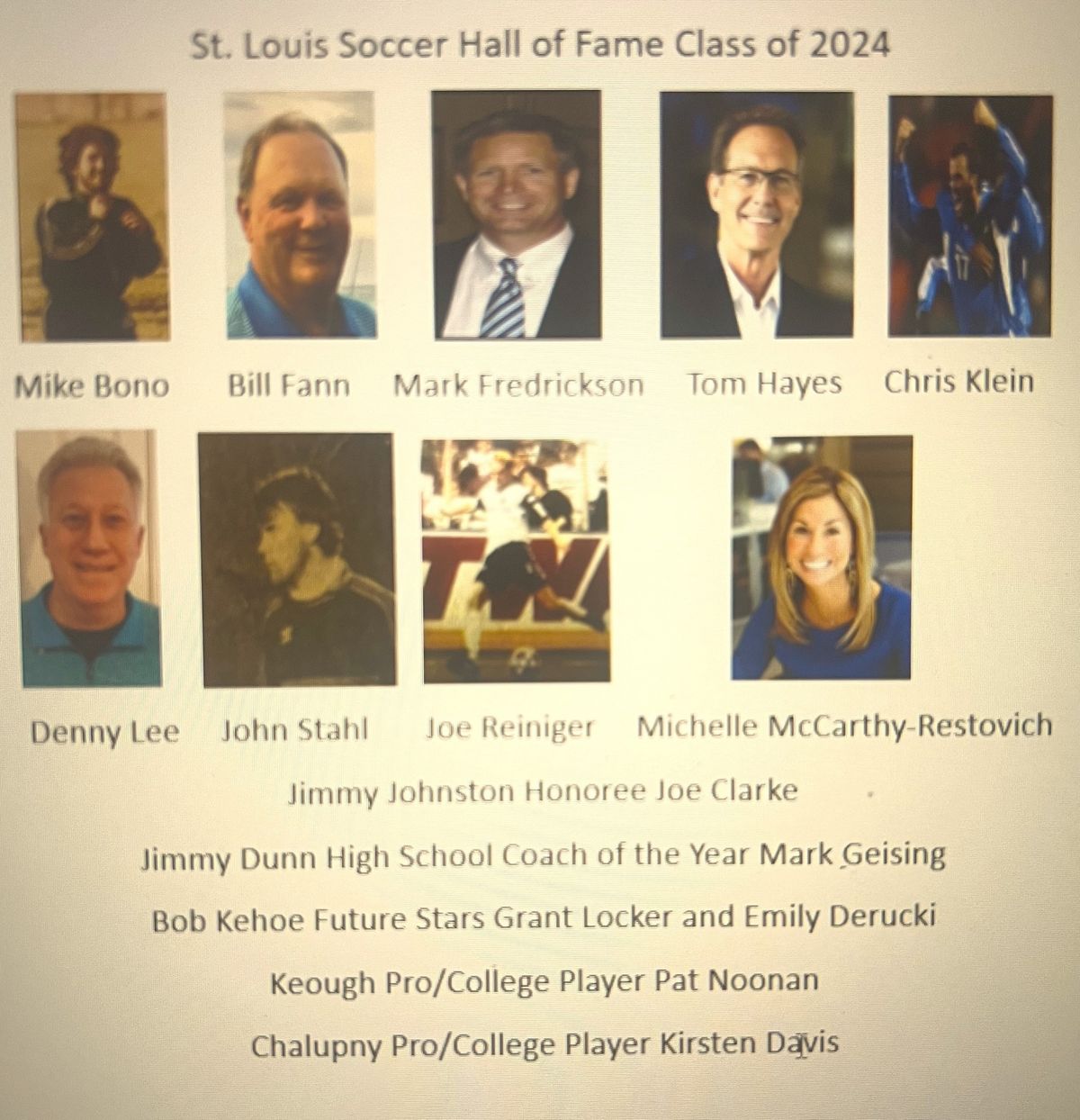 St. Louis Soccer Hall of Fame Induction Banquet