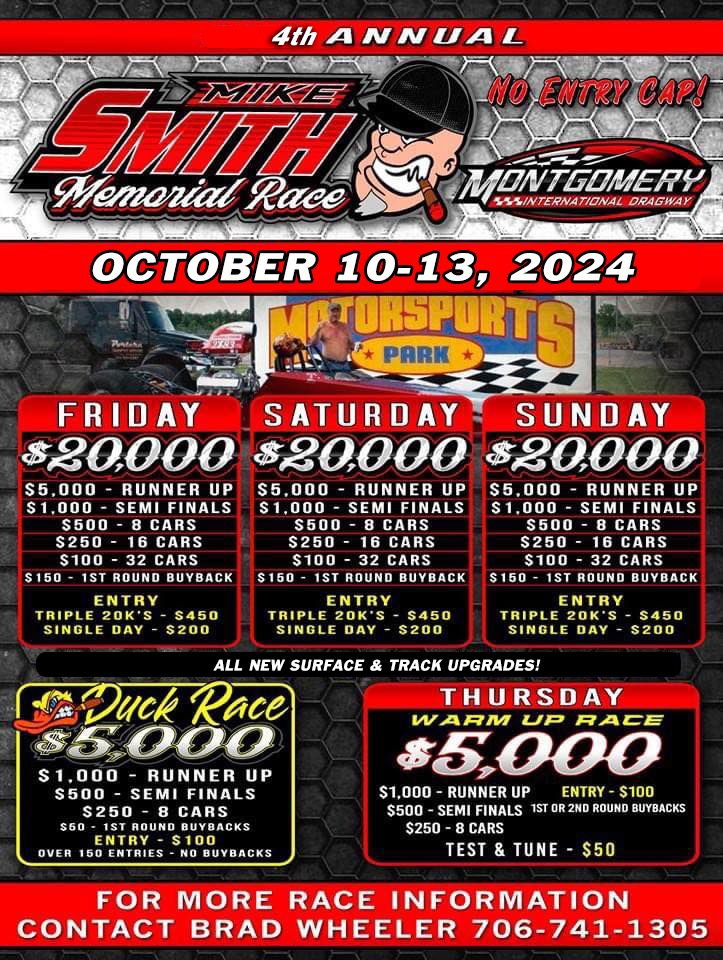 Mike Smith Memorial Bracket Race!