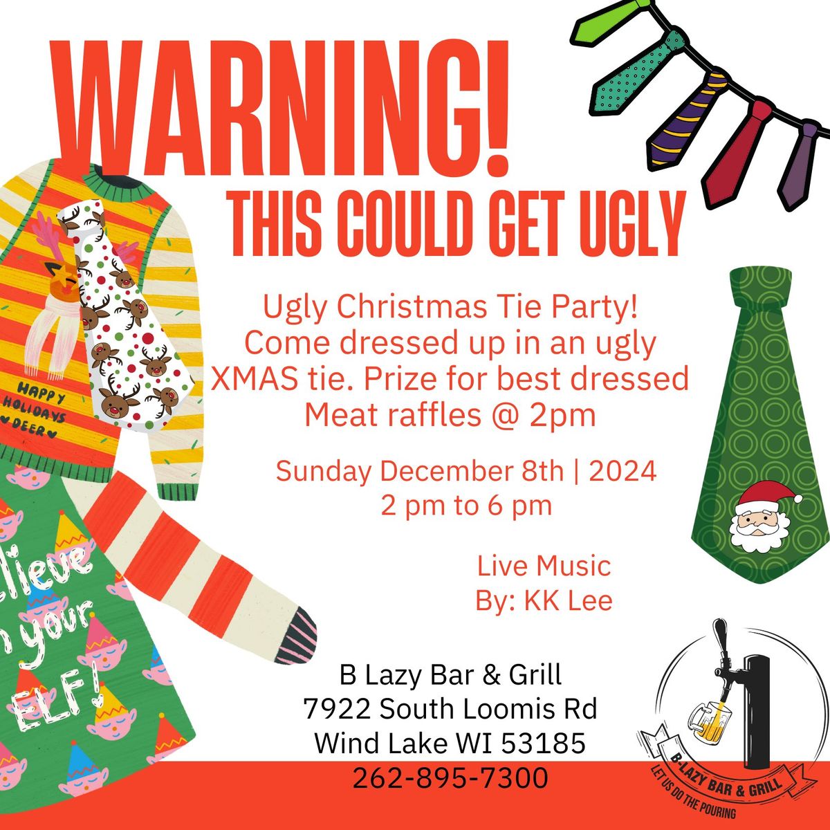 3rd Annual Ugly Christmas Tie Party