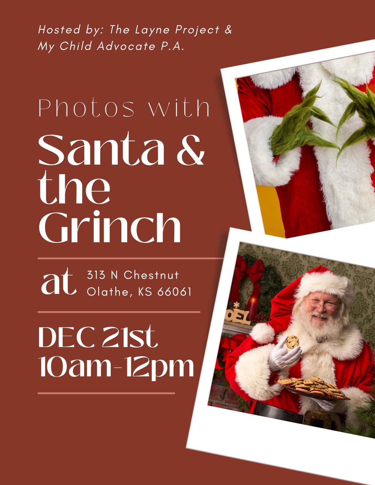 Photos with Santa & the Grinch