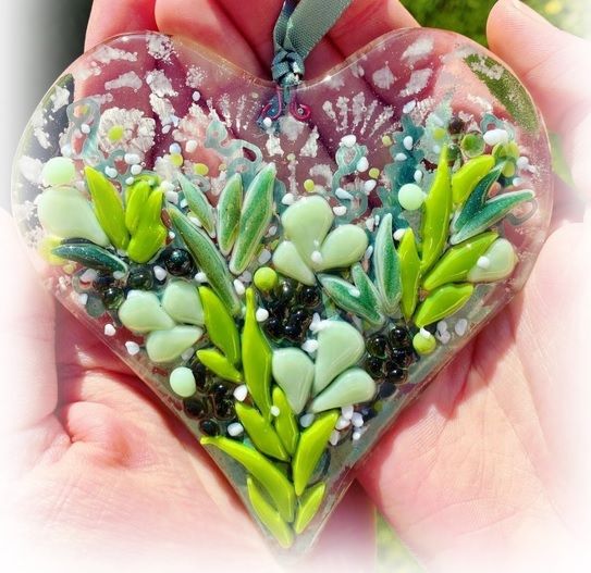 'Hearts of Flowers' afternoon workshop ~ fused glass with Michelle of 'Lakeshore Arts' 