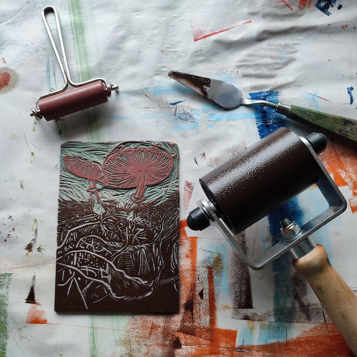 Lino Printing with Colour in York