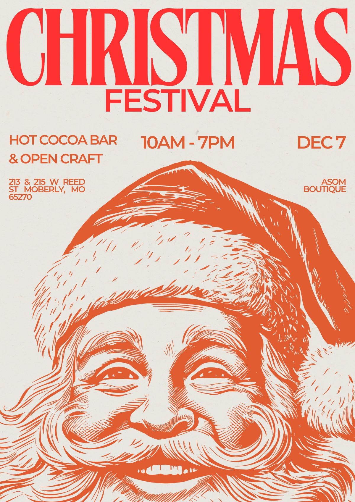 Moberly Christmas Festival: Hot Cocoa & Open Craft 