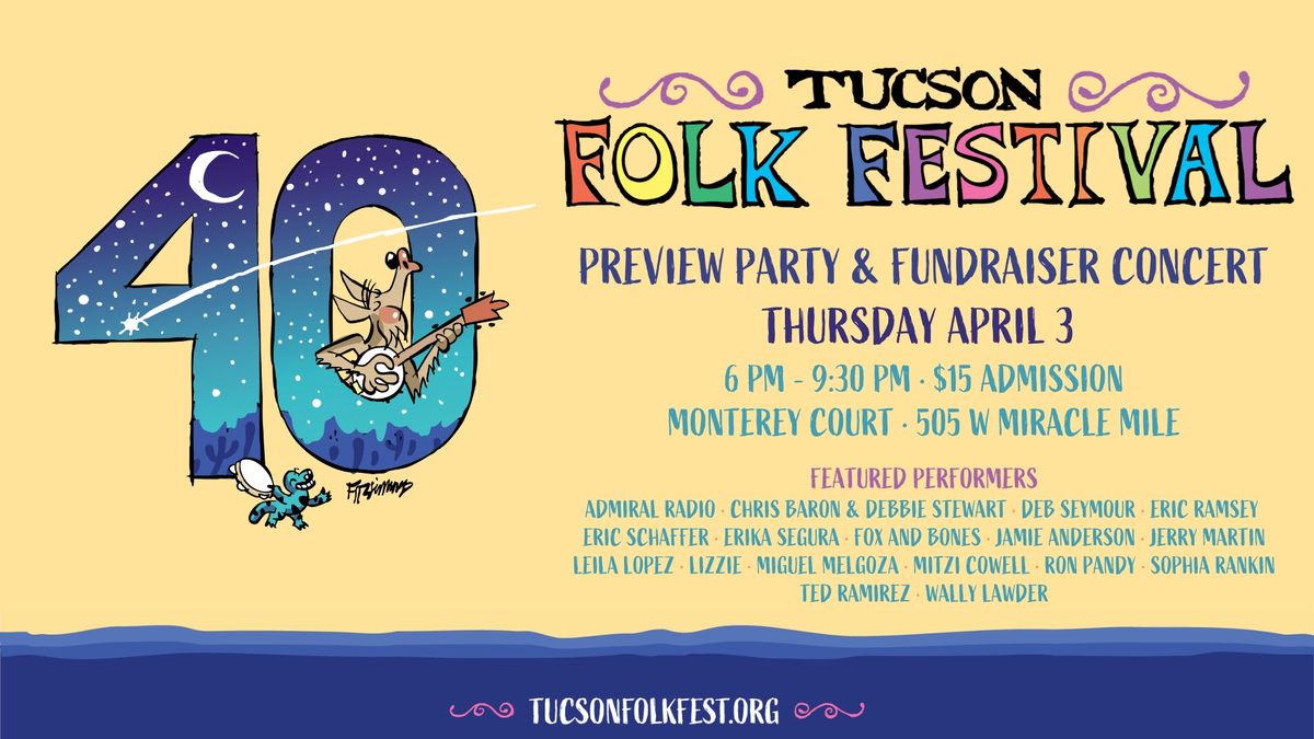 Tucson Folk Festival Kickoff Party and Fundraiser Concert