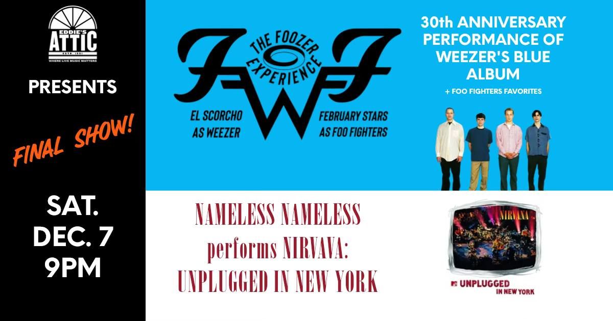 Foozer: Weezer's Blue Album 30th Anniversary & Nameless Nameless: Nirvana Unplugged in NY